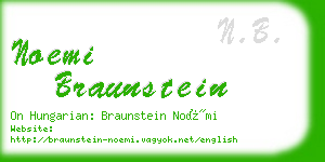 noemi braunstein business card